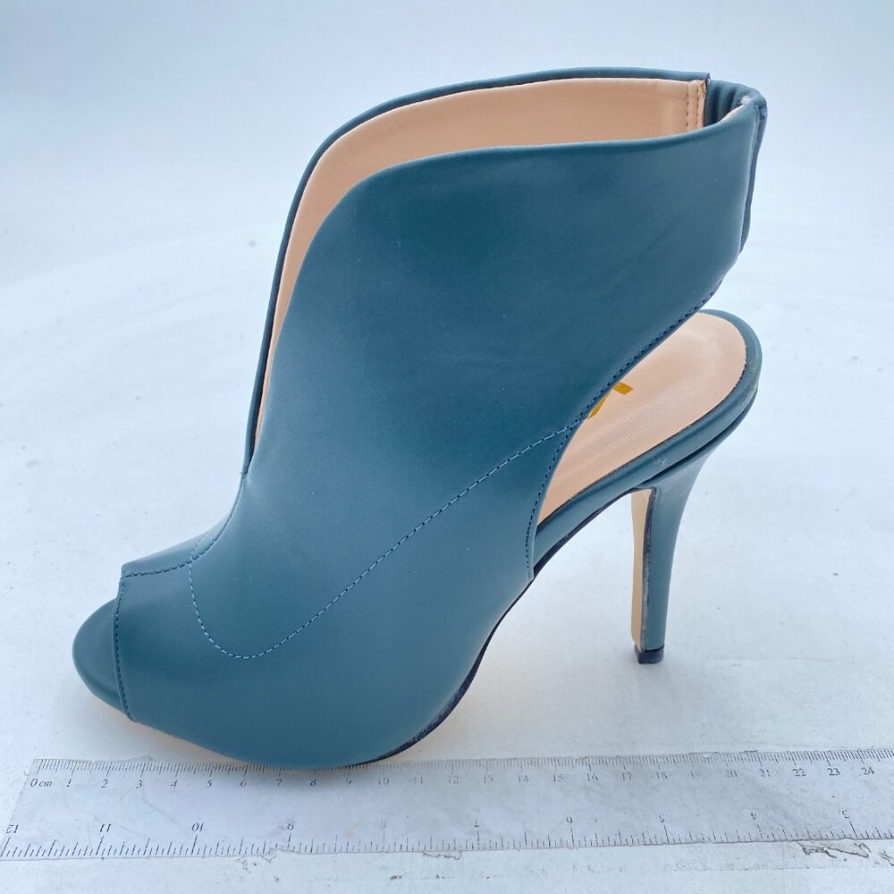 YDN Blue Chic Slingback Peep Toe High Heel Sandals Ankle Boot Cutout Party Shoe